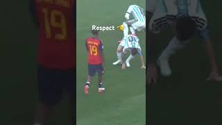 Messi and Yamal full respect 👏🏻🥹💔#argentina #FIF #españa #worldcup #barcelona
