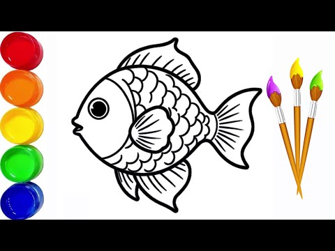 Drawing Fish and Coloring for Kids & Toddlers | This Video Can Improve Drawing Ability #2