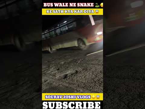 BUS WALE NE ๐ SNAKE ๐ KE SATH KYA ๐ญ || SOURAV JOSHI VLOGS ๐ฑ #shorts #viral #souravjoshivlogs