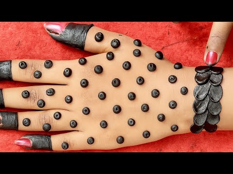 DOT TRICK -Very beautiful stylish mehndi design with  | easy arabic mehndi | mehndi ka design|mehndi