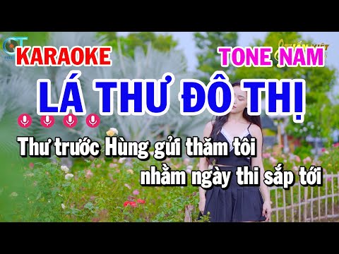 Karaoke Lá Thư Đô Thị Tone Nam ( Dm ) Nhạc Sống Tuấn Kiệt