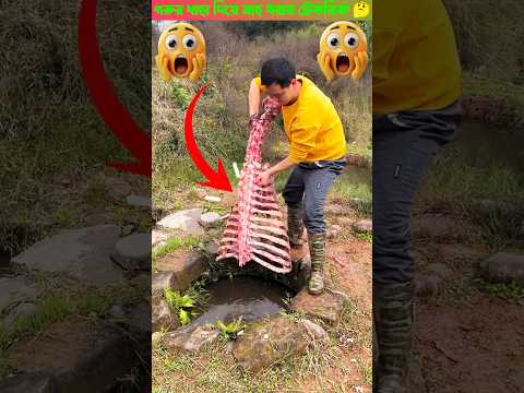 গরুর খাঁচা দিয়ে 🐬মাছ ধরার টেকনিক  দেখুন ছেলেটির 😮😮 #shorts #shortvideo #viralvideo #foryou