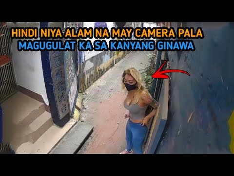 Hindi Napansin ng Babaeng ito na may Camera pala Magugulat ka sa Kanyang Ginawa