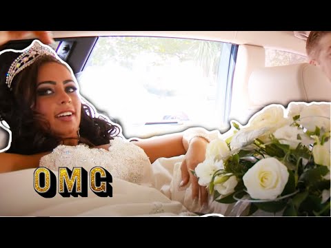 Gypsy Bride Can Barely Fit in Wedding Car | My Big Fat Gypsy Weddings | OMG Weddings