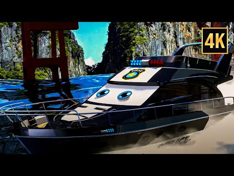 Row Row Row Your Boat - Nursery Rhymes - Vehicle Cartoons Video for Kids