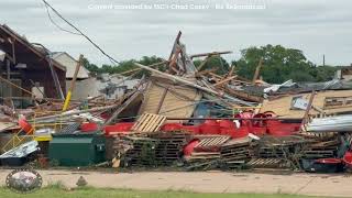 Damage in Mineral Wells, Texas from EF-3 Tornado (Chad Casey)