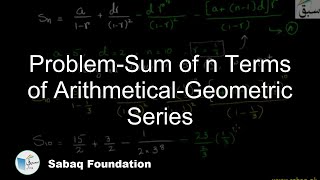 Problem-Sum of n Terms of Arithmetical-Geometric Series