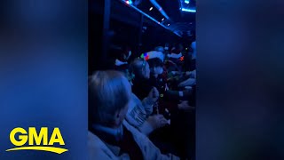 Family rents party bus to see Christmas lights