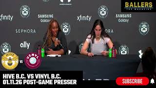 Sonia Citron & Head Coach Rena Wakama: Hive BC Postgame Presser vs. Vinyl BC | Unrivaled 01.11.26