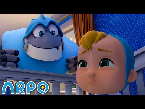 Finding a way to get baby Daniel to sleep!😴|Baby Daniel and ARPO The Robot |Funny Cartoons for Kids