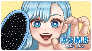 【ASMR Hair Care】Combing, Massaging, Whispering, Taking care of your hair :D
