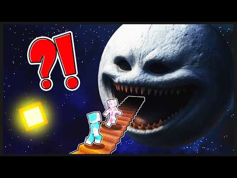 MOMON & ATUN MENEMUKAN TANGGA TERPANJANG SAMPAI KE LUAR ANGKASA MOON WAKES UP feat @BANGJBLOX