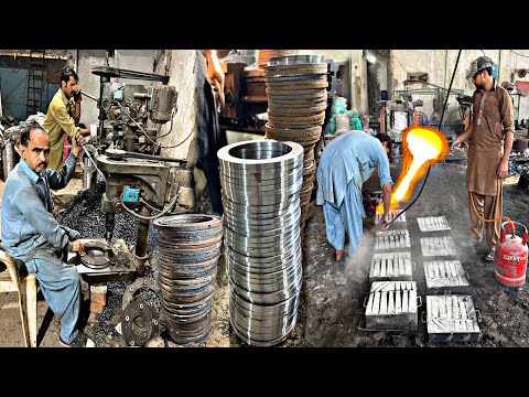 Interesting Mass Production Process of 🚗 Wheel Rim Plate | How to Make Vehicle Wheel Rim Plate