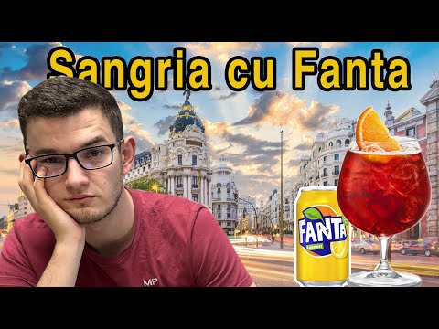 Am baut Sangria cu Fanta de lamaie la Targul de Craciun din Madrid!