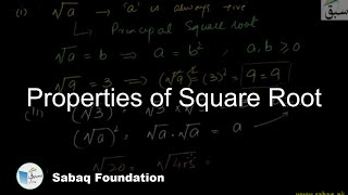 Properties of Square Root