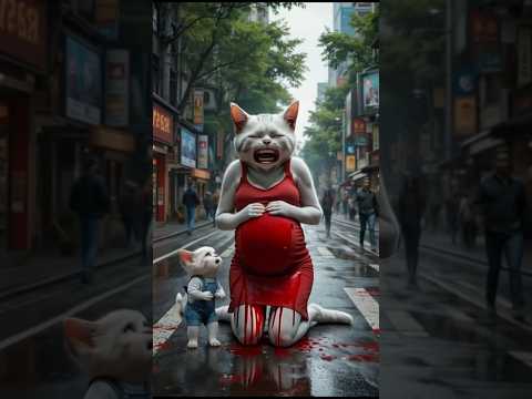 Pregnant Cat Sad Story #catvideos #poorcat #catstory #aicat #cutecat #catshorts #kitten #catlover