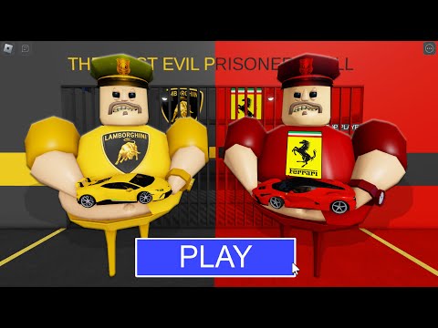 LAMBORGHINI BARRY Vs FERRARI BARRY in BARRY'S PRISON RUN! New Scary Obby (#Roblox)