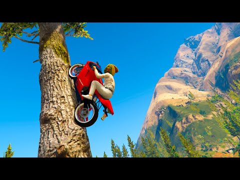 TREPO UN ÁRBOL EN MOTO POR PRIMERA VEZ!! - GTA 5 ONLINE