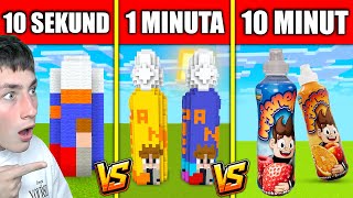 BUDUJĘ PIJ WOJANKA: 10s vs 1min vs 10min! 😱 (Minecraft)