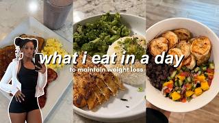 what I eat in a day to maintain weight loss + build muscle | easy, high protein meals