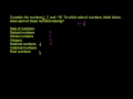 Understanding Number Sets