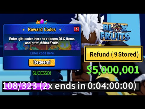 2 NOVOS CÓDIGO SECRETO DO ADM +24 CÓDIGOS DE 2X XP BELI E RESET NO BLOX FRUITS 2024 - blox fruits...