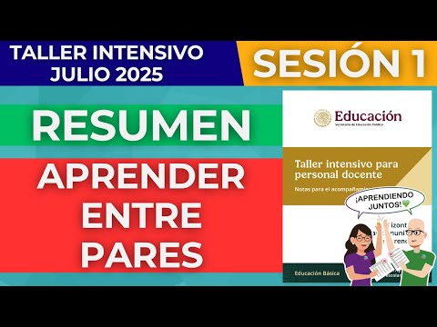 RESUMEN Aprender entre Pares Taller Intensivo Personal Docente Julio 2025 Productos Contestados