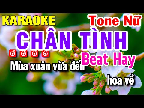 Chân Tình Karaoke Nhạc Sống Tone Nữ C#m | Huỳnh Lê