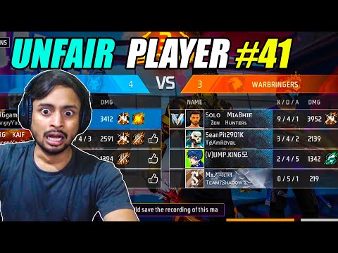 RG GAMER VS UNFAIR PLAYER | FREE FIRE GAMEPLAY #41