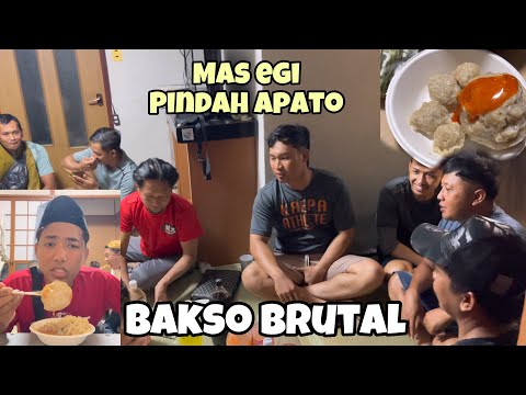 Mas Egi Pindah Apato‼️Masak Bakso Brutal Slametan | bajidot tki Jepang