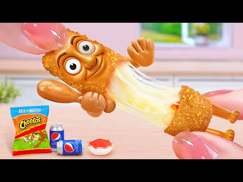 Omg Tung Tung Tung Sahur 💃🏻 How To Make Chicken Nugget Recipe in Mini Kitchen 😍 Tina Mini Cooking