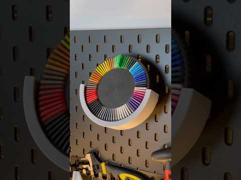 3D printed Skadis holder for filament swatch wheel #3dprinting #3d #3dprinted #bambulab #diy #skadis