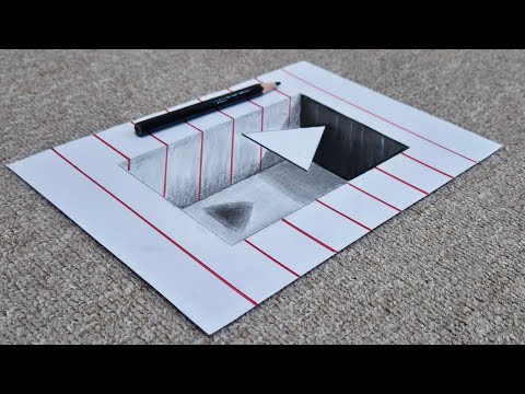 3d drawing on paper for beginners step by step