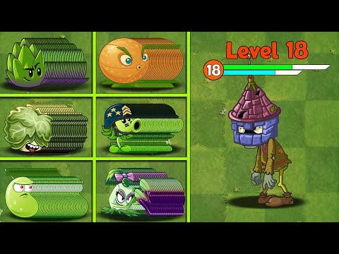 PVZ 2 Challenge - 100 Plants vs Tower Head Zombie Level 18 Custom Speed - Who Will Win?