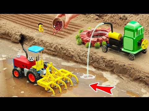 Diy tractor mini making Sludge Suction Tank | diy mini Water Pump Supply Water for Farm | HP Mini