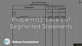 Problem 03: Levels of Segmented Statements