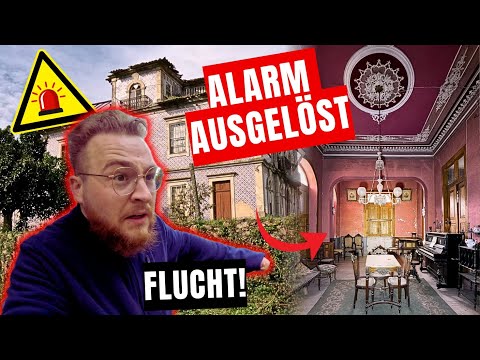 LOSTPLACE // FLUCHT aus verlassener MILLIONEN VILLA! PLÖTZLICH geht der ALARM 🚨 AN! 😱