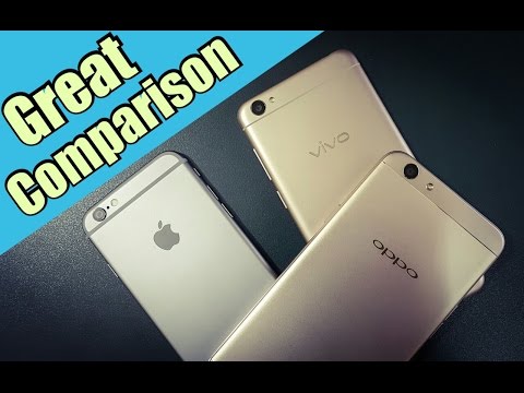 (ENGLISH) Oppo F1s vs Vivo Y55L vs iPhone 6 - Great Massive Comparison