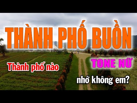 Thành Phố Buồn Karaoke Tone Nữ | Nhạc Sống Trữ Tình Tone Nữ | Làng Hoa Karaoke