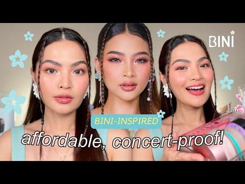 Easy & Affordable BINI-Inspired Make-up (Concert-proof!!) 🌸🩵 • Joselle Alandy