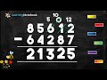 Subtracting Five-Digit Numbers with Borrowing