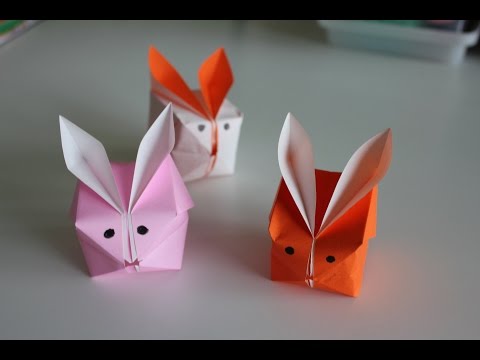 簡單摺紙 動物 兔子 - YouTube