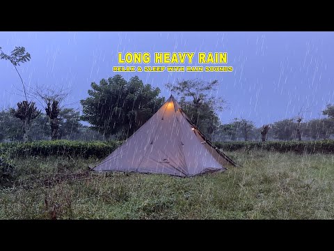 CAMPING SAAT HUJAN DERAS : BERSANTAI & TIDUR DENGAN SUARA HUJAN DI ATAP TENDA | ASMR