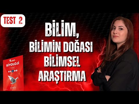 2) BİLİM VE BİLİMİN DOĞASI - TEST 2 | Limit Yayınları 9. Sınıf Soru Bankası (DETAYLI ÇÖZÜM)