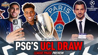 PSG face Barcelona, Bayern & Spurs in UCL League Phase | Draw Reaction |  CBS Sports Golazo