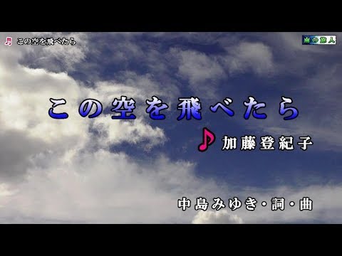 加藤登紀子【この空を飛べたら】カラオケ