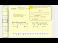 Solving Rational Inequalities Concepts