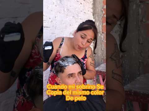 Cuando mi sobrino se copia del mismo color de pelo