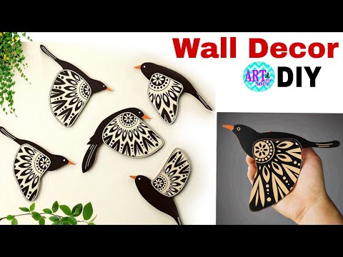 सिर्फ दो चीजों से बनता है इतना खूबसूरत वॉल डेकोर 😲😲 | Wall Decor DIY