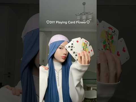 DIY Playing Card Flower 🌸 #diy#flower
